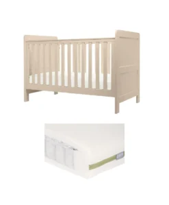Hampden Cotbed & Premium Pocket Spring Cotbed Mattress Bundle - Cashmere