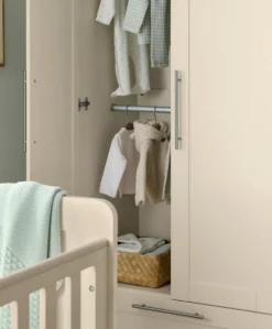 Hampden 3 Piece Cotbed Range with Dresser Changer & Wardrobe - Cashmere