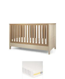 Harwell Cotbed & Essential Airflow Pocket Spring Mattress Bundle - Cashmere