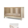 Harwell Cotbed & Luxury Hybrid Twin Mattress Bundle - Cashmere