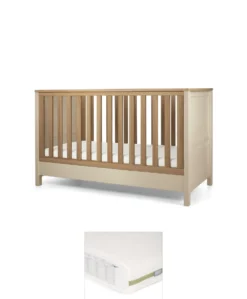 Harwell Cotbed & Premium Pocket Spring Mattress Bundle - Cashmere