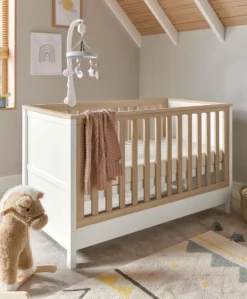 Harwell Nursery Bundle with Lua Bedside Crib (6 Piece) – White