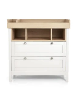 Harwell Nursery Bundle with Lua Bedside Crib (6 Piece) – White