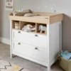 Harwell 3 Piece Small Cotbed Range with Dresser Changer & Wardrobe - White