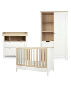 Harwell 3 Piece Small Cotbed Range with Dresser Changer & Wardrobe - White