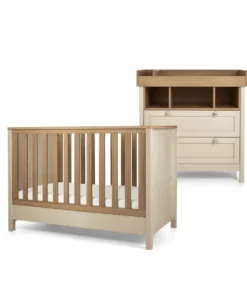 Harwell 2 Piece Small Cotbed Set with Dresser Changer - Cashmere