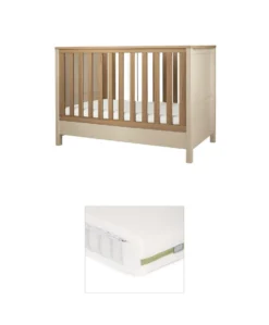 Harwell Small Cotbed Bundle with Premium Pocket Spring Small Cotbed & Cot Mattress - Cashmere