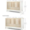 Harwell Small Cotbed Bundle with Premium Pocket Spring Small Cotbed & Cot Mattress - White