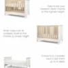 Harwell Small Cotbed Bundle with Essential Airflow Pocket Spring Small Cotbed & Cot Mattress -White