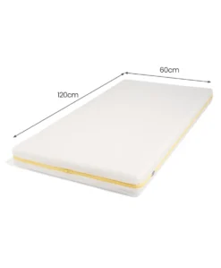 Harwell Small Cotbed Bundle with Essential Airflow Pocket Spring Small Cotbed & Cot Mattress -White