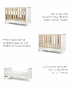 Harwell Small Cotbed - White