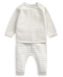 Hello World Knit Set (2 Piece) - Beige
