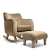 Hilson Nursing Chair & Footstool Set - Mocha Velvet