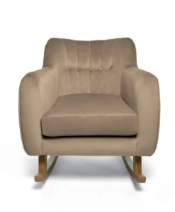 Hilson Nursing Chair & Footstool Set - Mocha Velvet