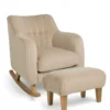 Hilson Nursing Chair & Footstool Set - Almond Sherpa