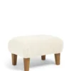 Hilston Nursing Chair & Footstool Set - Snow Teddy