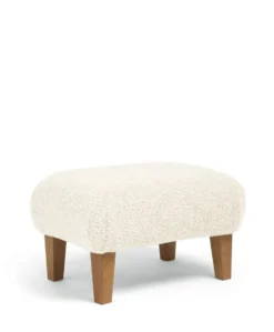 Hilston Nursing Chair & Footstool Set - Snow Teddy