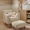 Hilston Nursing Chair & Footstool Set - Biscuit Teddy