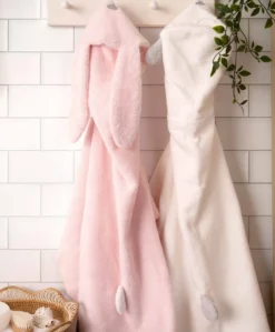 Hooded Baby Towel - Pink Bunny