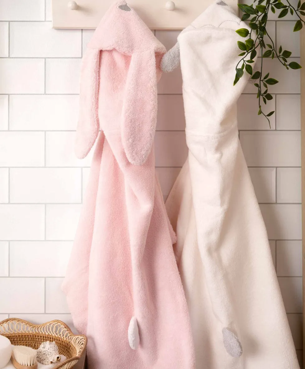 Hooded Baby Towel - Pink Bunny