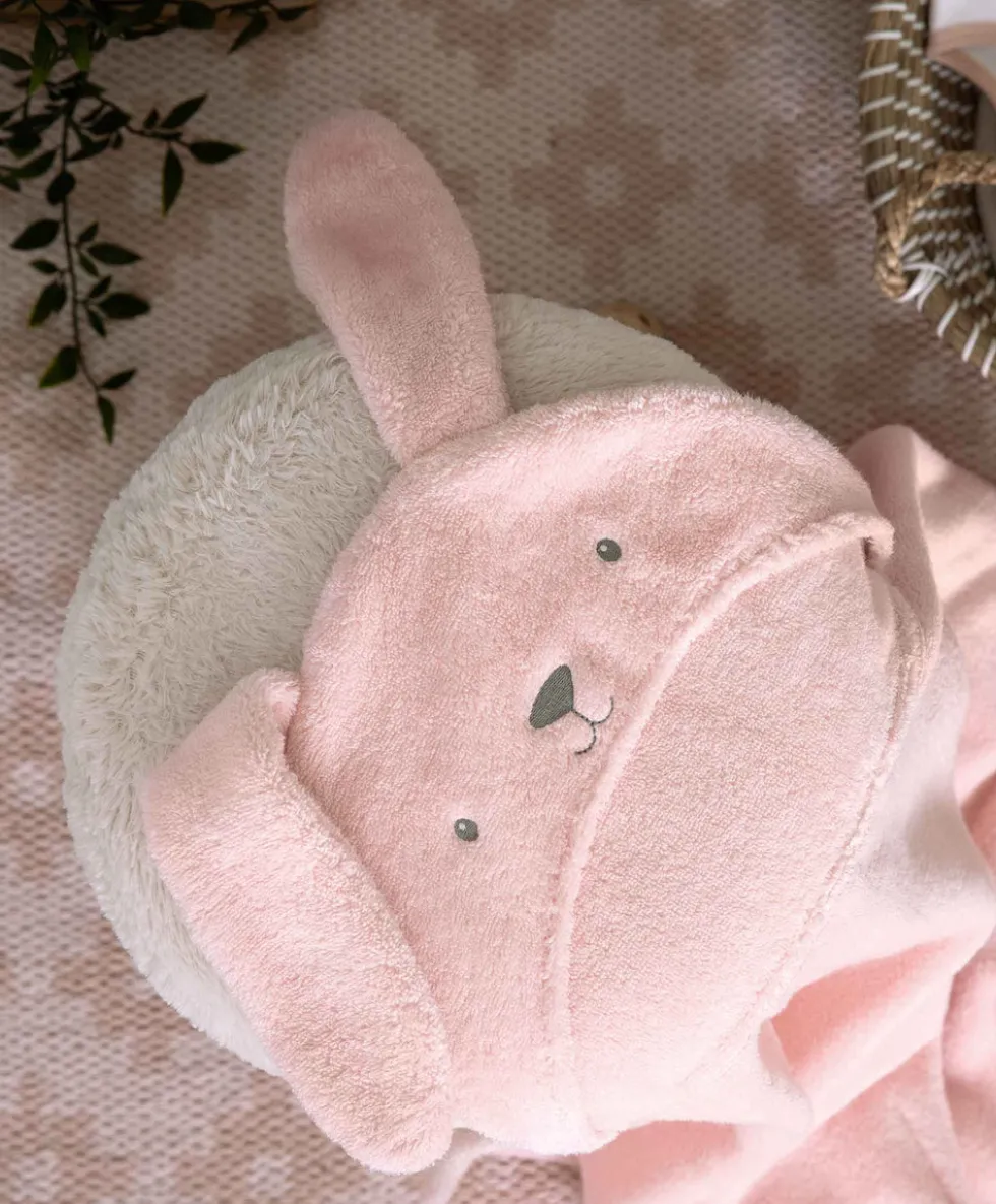 Hooded Baby Towel - Pink Bunny