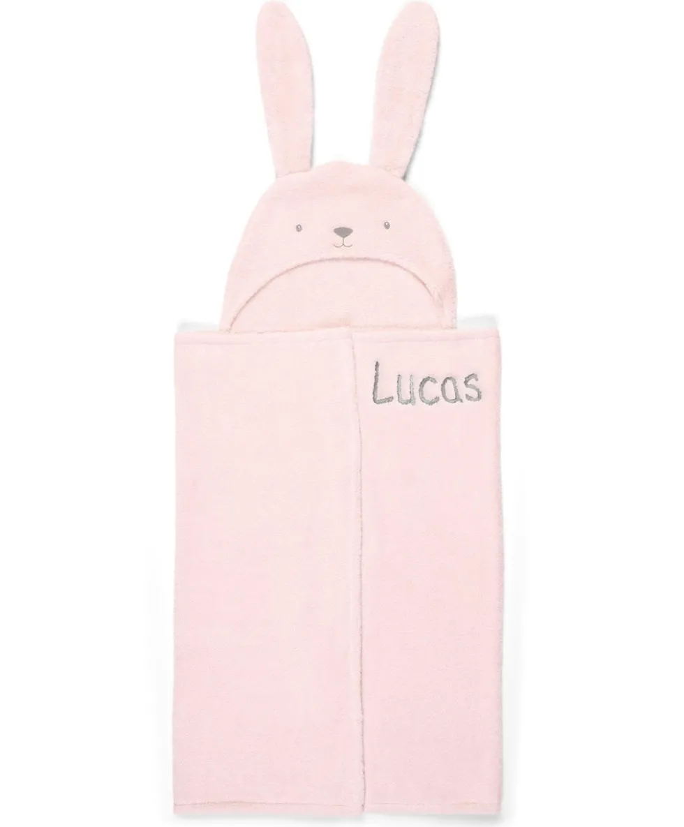 Hooded Baby Towel - Pink Bunny