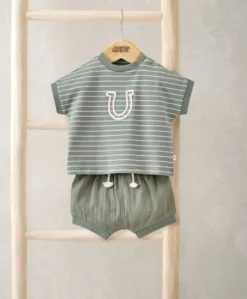 Horseshoe T-Shirt & Shorts Outfit Set
