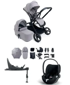 iCandy Core 2 Pushchair Bundle With Cybex Cloud T Car Seat & Base - Storm Grey