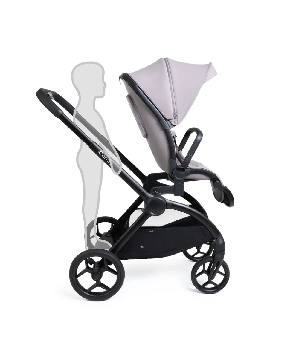 iCandy Core 2 Pushchair Bundle With Cybex Cloud T+ Car Seat & Base - Storm Grey