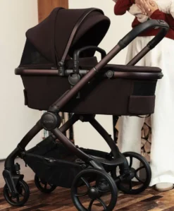 iCandy Peach 8 Complete Bundle with Cybex Cloud T i-Size Rotating Baby Car Seat - Coffee Bean
