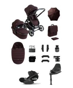 iCandy Peach 8 Complete Bundle with Cybex Cloud T i-Size Rotating Baby Car Seat - Coffee Bean