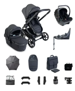 iCandy Peach 8 Complete Bundle with Cocoon 360 Car Seat - Grey