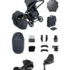 iCandy Peach 8 Complete Bundle with Cybex Cloud T i-Size Rotating Baby Car Seat - Grey