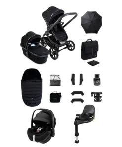 iCandy Peach 8 Complete Bundle with Maxi-Cosi Pebble 360 Pro2 Car Seat - Black
