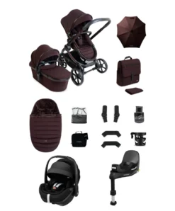 iCandy Peach 8 Complete Bundle with Maxi-Cosi Pebble 360 Pro2 Car Seat - Coffee Bean