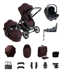 iCandy Peach 8 Complete Bundle with Cocoon 360 Car Seat - Coffee Bean