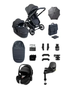 iCandy Peach 8 Complete Bundle with Maxi-Cosi Pebble 360 Pro2 Car Seat - Grey