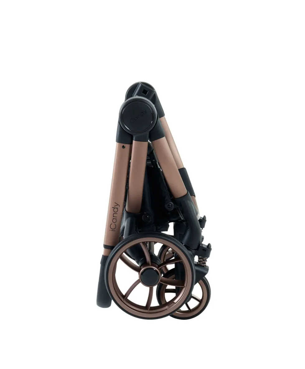 iCandy Peach 7 Complete Pushchair Bundle with Cybex Cloud T Car Seat - Pecan