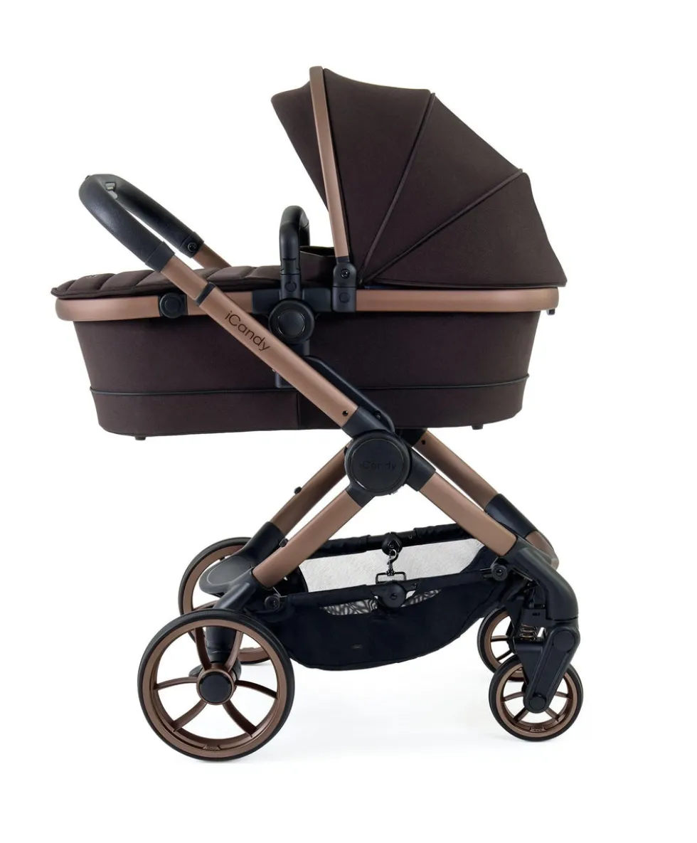 iCandy Peach 7 Complete Pushchair Bundle with Cybex Cloud T Car Seat - Pecan