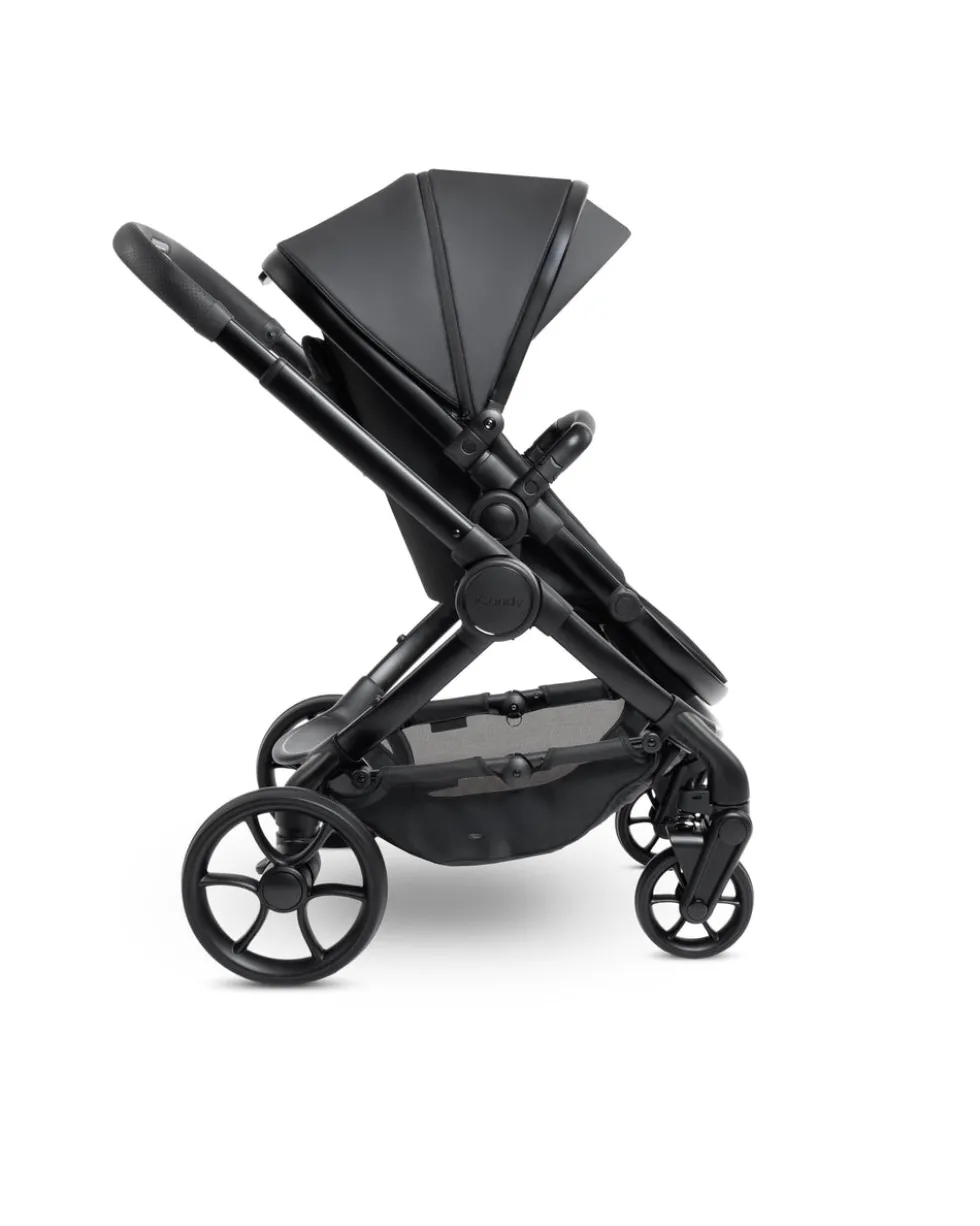 iCandy Peach 7 STUDIO Complete Pushchair Bundle and Cybex Cloud T i-Size Rotating Car Seat & Base - Black