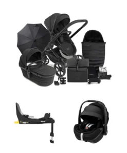 iCandy Peach 7 STUDIO Complete Bundle and Maxi-Cosi Pebble 360 Pro² Car Seat & Base - Black