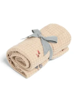 Knitted Blanket - Berry Frill
