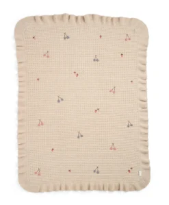 Knitted Blanket - Berry Frill