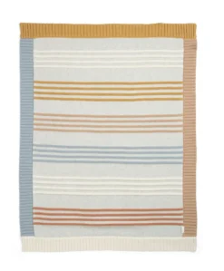Knitted Blanket - Multi Colour Striped