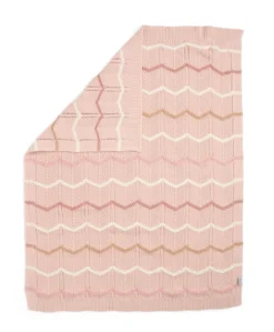 Knitted Blanket - Pink Wave