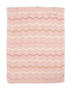 Knitted Blanket - Pink Wave