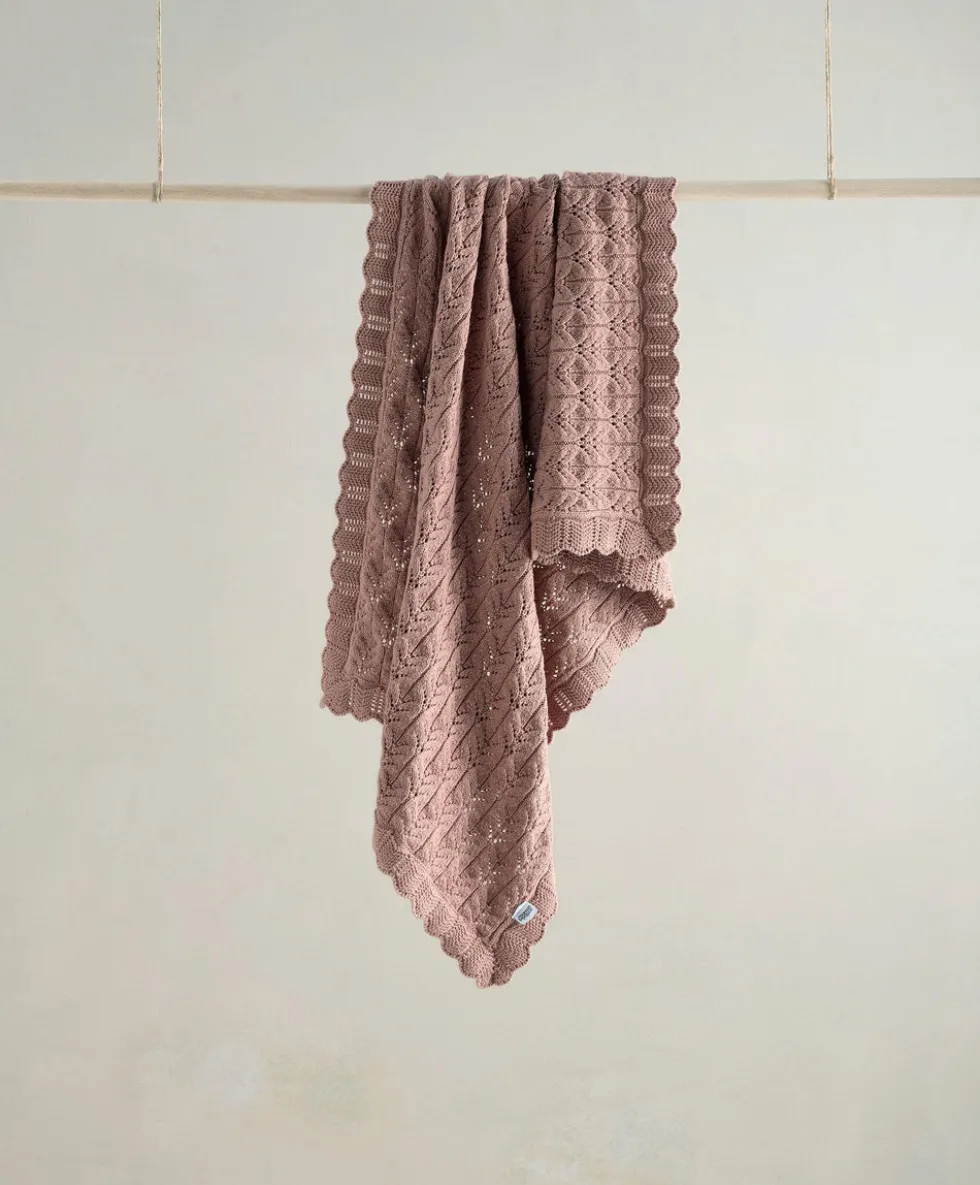 Knitted Blanket - Welcome to the World Wildflower