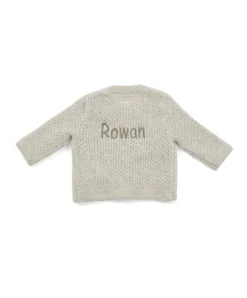 Knitted Cardigan with Button Fastening - Oatmeal