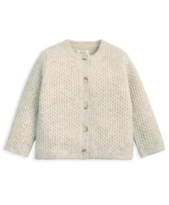 Knitted Cardigan with Button Fastening - Oatmeal