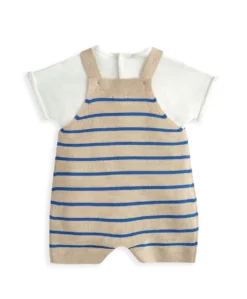 Knitted Dungarees & T-Shirt Set